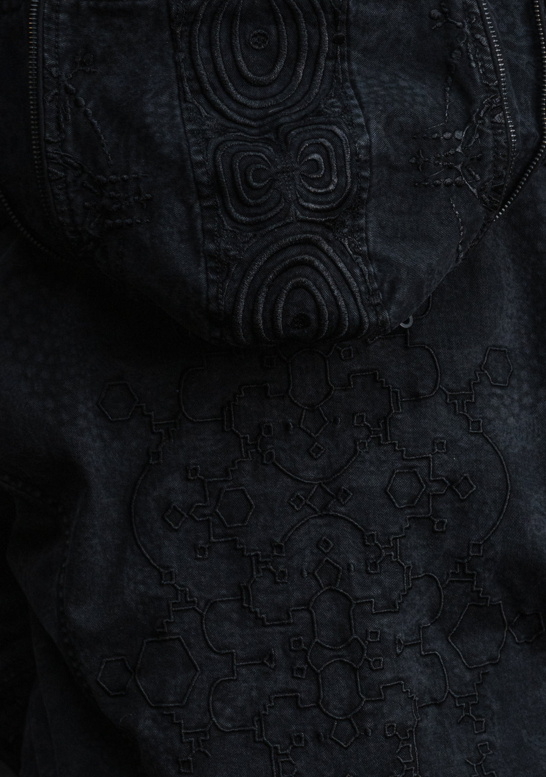 Jacket Men / Denim Stretchy Laser Print Digital Embroidery Stonewashed - DRAGONS IKARO